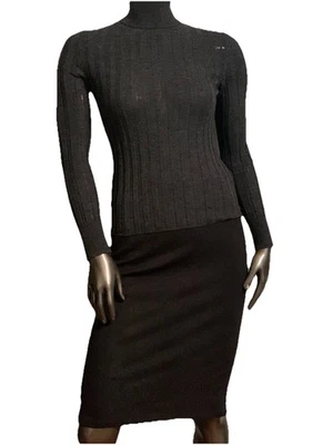 Banana Republic 100% Extra Fine Italian Merino Wool Ribbed Turtleneck Sweater Gr - Image 1 of 3