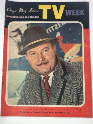1959 PAUL GIBSON A Word to the Wives Jan 31-Feb 6 Chicago Daily Tribune TV WEEK Foto 1 de 4