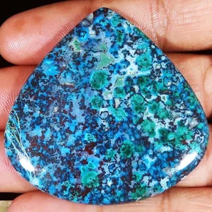 Pietra preziosa a forma di pera cabochon blu naturale 145,10 CT 52x52x6 mm Ce_364 - Foto 1 di 7