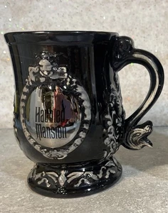 Tazze Disney The Haunted Mansion piedistallo ceramica nero e specchio manici serpente - Foto 1 di 11