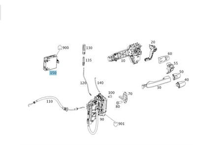 Original Mercedes-Benz A4479001918 Door Control Unit, Front Right Vito W447 W448 - Image 1 of 4