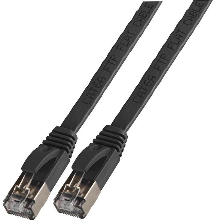 PRO SIGNAL - Kabel Ethernet Patch Cat6a STP Rata, 2m Hitam - Image 1 of 1