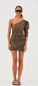 Vestido Mariacher Villafranca Lia Midi Un Hombro Talla Mediana Excelente Estado - Imagen 1 de 6