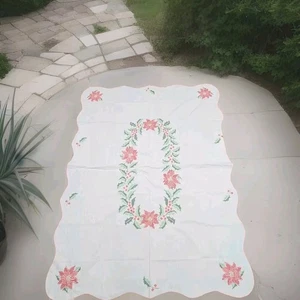 Mantel de Pascua Paragon 1977 Cross Stich 50x68 Navidad - Imagen 1 de 4