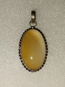Gelber Achat Anhänger Vintage - Bild 1 von 3