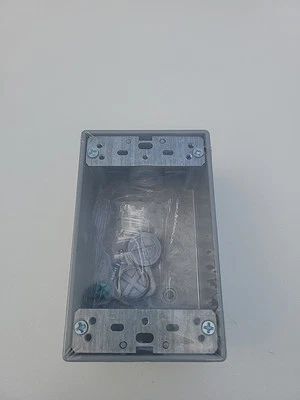 MAI WORK HOUSE New Weatherproof bell box, 1 Gang, 1/2" 3 hole, like 5320-0