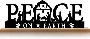 Pinkunn Metall Krippe für Weihnachtsdeko Schwarz Krippe...  - Bild 1 von 6