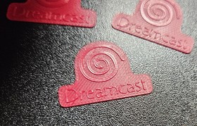 3D Printed - Red - Dreamcast Case Lid Logo