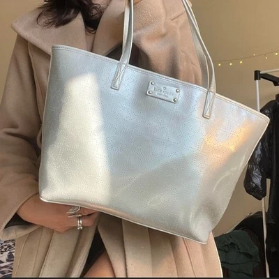 Kate Spade silver Structured Tote Bag - Image 1 of 4