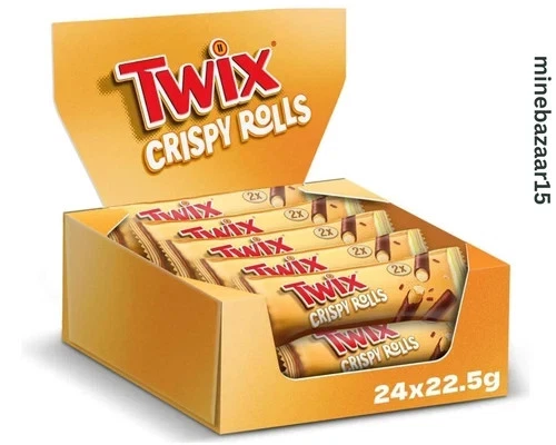 Twix Crispy Rolls, Milk Chocolate, Snack bar x 48 x 22.5 g best before 5.8.2025 - Image 1 of 1