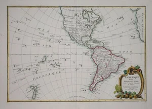 AMERICAS - L' AMERIQUE. PUBLISHED BY LATTRE, 1772. - Picture 1 of 1