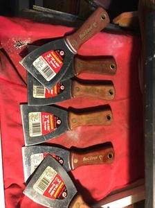 LOT OF (6) NEW! OLD STOCK RED DEVIL3" ZIP-A-WAY SCRAPER STIFF KNIFE, #4109 - Picture 1 of 12