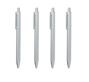4pc Set Muji Aluminum Hexagonal Ballpoint Pen Knock type Body from Japan - Picture 1 of 2