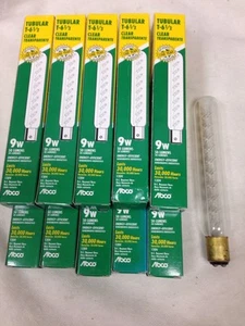 Exit Sign Bulb 9 Watt 30,000 Hour BA15D Double Contact Bayonet Base 10-Pcs - Picture 1 of 10