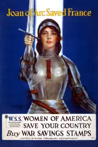 Poster Giovanna d'Arco Prima Guerra Mondiale I Obbligazioni Propaganda USA Poster Stampa Arte, TAGLIA A SCELTA - Foto 1 di 1