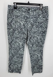 Banana Republic Pants Womens 10 Blue Paisley Hampton Fit Boho Trousers - Picture 1 of 7
