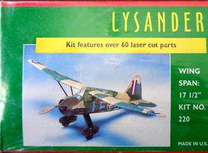 Dumas Lysander Laser Cut Balsa Flying Model Airplane Kit #220, 17-1/2" WS Sealed - Picture 1 of 6