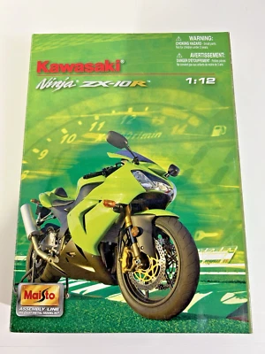 Maisto Kawasaki Ninja 2X-10R 1:12 - Motorcycle Green - Preowned in original box - Image 1 of 4