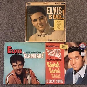 Elvis Presley Is Back Clam bake Girls Girls Girls Vinyl X3 LP Album - Picture 1 of 2