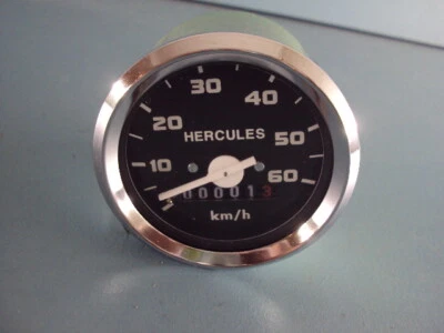 Tachometer Hercules Mofa Moped Modelle 60 km/h  Einbaumaß 60 mm - Bild 1 von 3