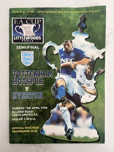 Tottenham Everton FA Cup Semi-Final Programme Wembley 1995 Anders Limpar - Picture 1 of 3