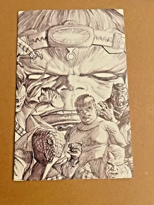 Alex Ross MODOK B&W 1:100 Virgin Timeless Sketch Variant Cap Sentinel Liberty 11 - Picture 1 of 2