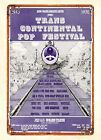 1970 Trans Continental Pop Festival Original Concert Poster metal tin sign