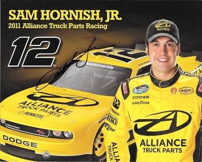 SAM HORNISH JR. NASCAR Autographed HERO CARD  #12 2011 - Image 1 of 2