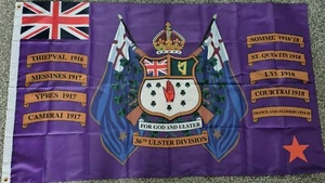 36th Ulster Division Counties Flag 3X5FT - Picture 1 of 6