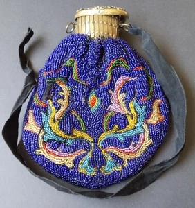 Antike Handtasche mit Handperlen 30er 40er Jahre - Bild 1 von 4