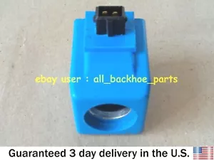 TERNA JCB - BOBINA SOLENOIDE TRASMISSIONE, PERNO PIATTO 12V (477/00824 25/221054) - Foto 1 di 5