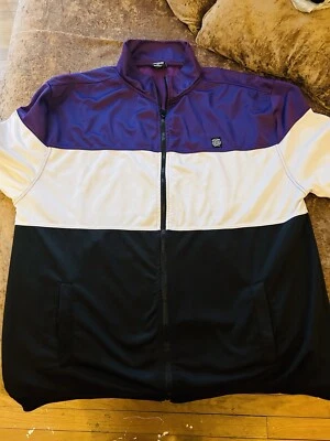 Chaqueta De Colección Y2K Enyce Cremallera Completa Bloque de Color Púrpura, Negra Blanca Streetwear 4XL Foto 1 de 3