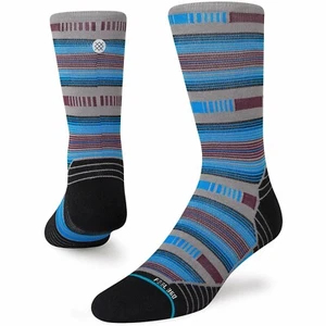 Stance Adult Grey Blue Crew Nylon Cushion Stripe Modul Performance Socks M 6-8.5 - Picture 1 of 1