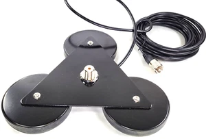 HYS Heavy Duty Mobile Car/Truck SO-239 8.8inch Triangle Magnet Mount Base... - Picture 1 of 1