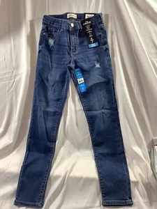 Jordache Girls Jeans size 14 Reg Blue denim Super Skinny Adjustable Waist NEW - Picture 1 of 6