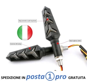 2x FRECCE MOTO LED CON ACCENSIONE SEQUENZIALE DINAMICA ARANCIONE - Foto 1 di 19