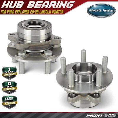 2Pcs Front Wheel Hub & Bearing Assembly for Ford Explorer 2020-2023 Lincoln RWD - Image 1 of 4
