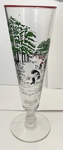 ONE 8.5" Pilsner Beer Glass- LIBBEY Currier & Ives - HAY / farm scene - Picture 1 of 8