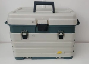 Fishing Plano 4-Drawer System Tackle Box Green and Silver, Model 758-A W/Box - Picture 1 of 12