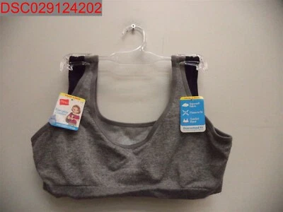 Sutiã pulôver Hanes meninas cinza/preto 2 peças aconchegante sem costura sem fio, XL 192503507954 - Imagem 1 de 4