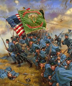 Maritato Signed Civil War Ltd Ed Canvas Print Charge of the Irish Brigade 30x36 - Picture 1 of 1