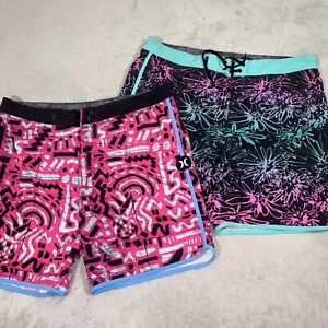 2 pares de pantalones cortos de natación Hurley Phantom para hombre 34 faltan un par de cuerdas - Imagen 1 de 9