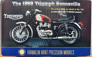 1969 Triumph Bonneville Franklin Mint 1:10 Boxed Rare Early Production Error - Picture 1 of 13