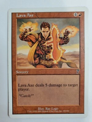 MTG Magic The Gathering Card Lava Axe Sorcery Red Seventh Edition 2001 - Image 1 of 2