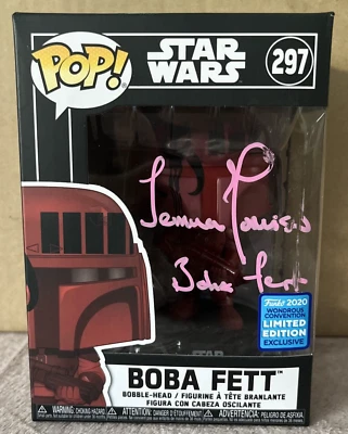 Star Wars - 297 Bobba Fett Pop Vinyl figure signed Temura Morrison vaulted - image 1 of 4