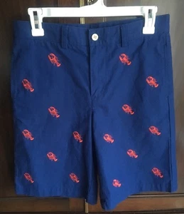 VINEYARD VINES Shep & Ian Boys Blue Shorts w/ Embroidered Lobsters Size 16 - EUC - Picture 1 of 11