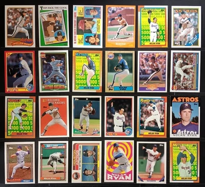 Nolan Ryan - Lote de 24 tarjetas de béisbol originales (años 70-1990) - Sin duplicados Foto 1 de 4