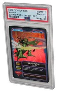 Digimon CCG 2004 Snimon Hybrid Warriors 1ª Edición PSA 8 Tarjeta Calificada DM117 - Imagen 1 de 2