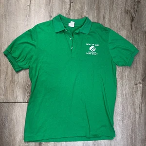 Vintage Pfadfinder Poloshirt Kurzarm Green Seal of Ohio Hartwell Camp Staff - Bild 1 von 6