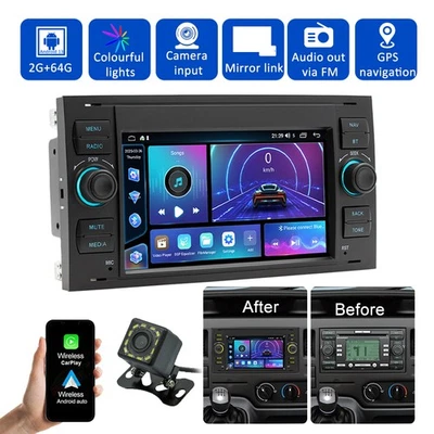 1x Autoradio 2+64GB Tragbares Carplay 7-Zoll Für Ford Transit 2007-2012 - Bild 1 von 4